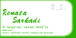 renata sarkadi business card